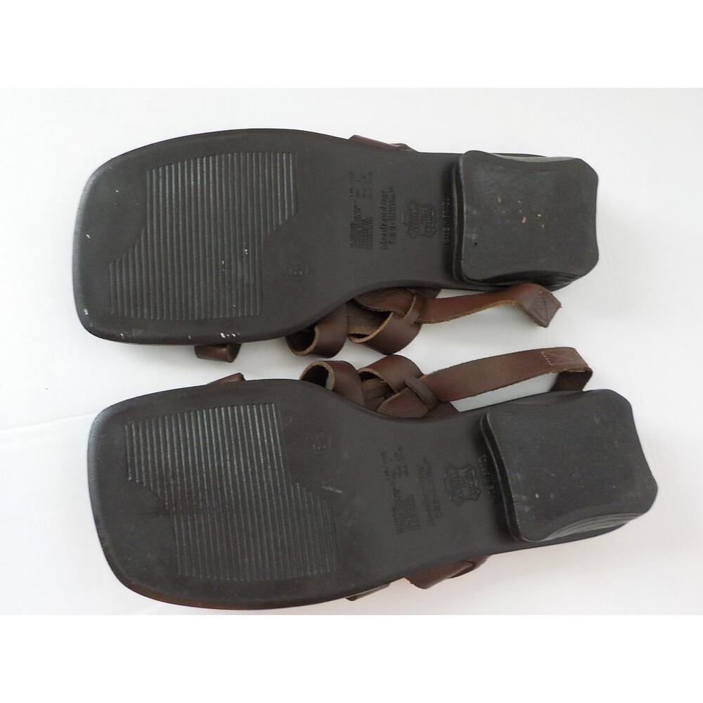 Y2K Retro Montego Bay Club Brown Leather Strappy Sandals Slingback Women 8.5 M - Picture 12 of 15